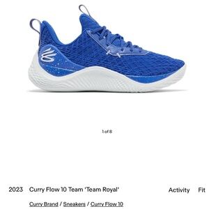 2023
Curry Flow 10 Team 'Team Royal' Under Armour Blue Athletic Shoes, worn once